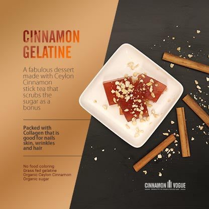 Healthy Ceylon Cinnamon Gelatin Dessert