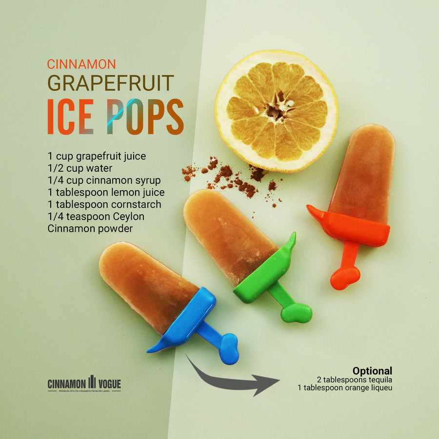 Cinnamon Grapefruit Ice Pops