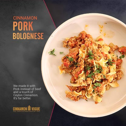 Cinnamon Pork Bolognese
