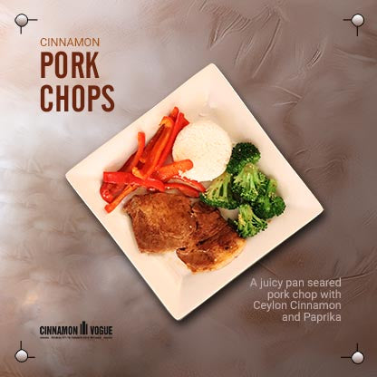 Pan Fried Cinnamon Pork Chops