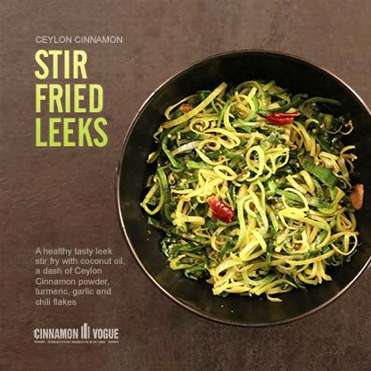 Stir Fried Leeks with Cinnamon